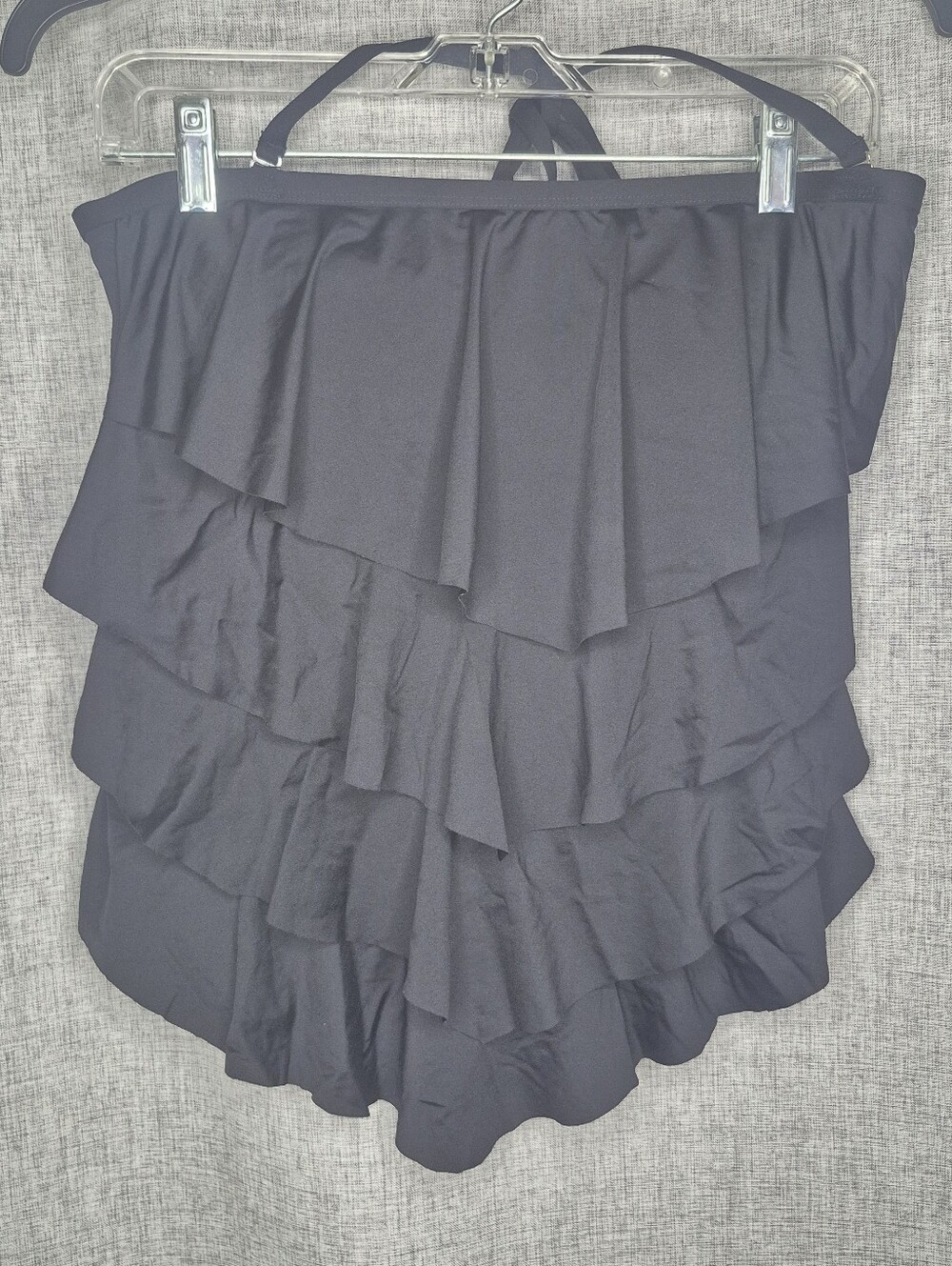 Ruffled Black Women's Bikini Bottom โ Layered Flounce Swimwear